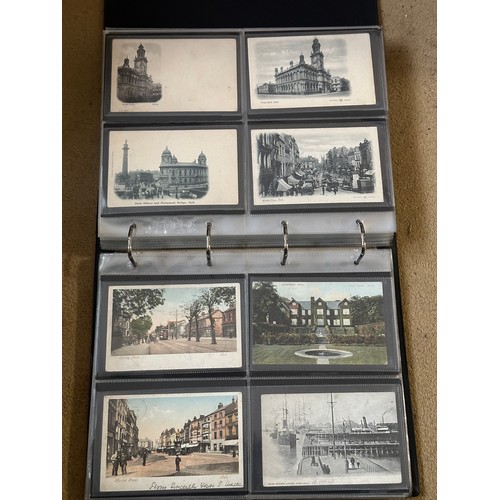 765 - Local Hull interest : An album of Hull Post Cards to include black and white photo and coloured card... 