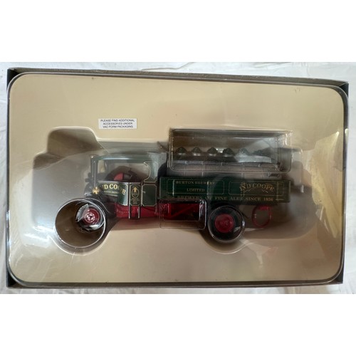 817 - A Penguin clockwork Cabin Cruiser along with four Corgi boxed, unopened, Vintage Glory of Steam mode... 