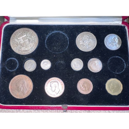 632 - A selection of mainly pre-decimal British coins to include some 1937 cased specimen coins (11 of 15)... 