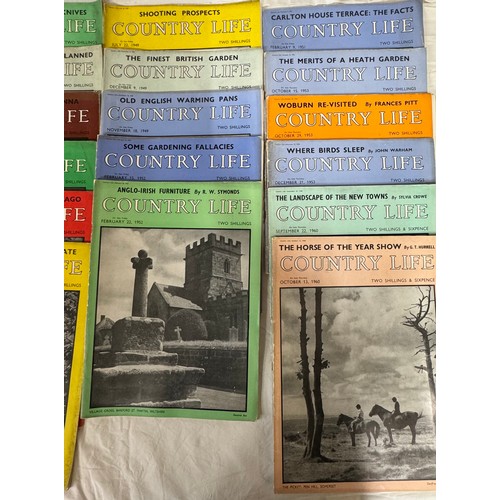 767 - A collection of 17 Country Life magazines dating from March 1949 (9 in that year) to October 1960 (8... 