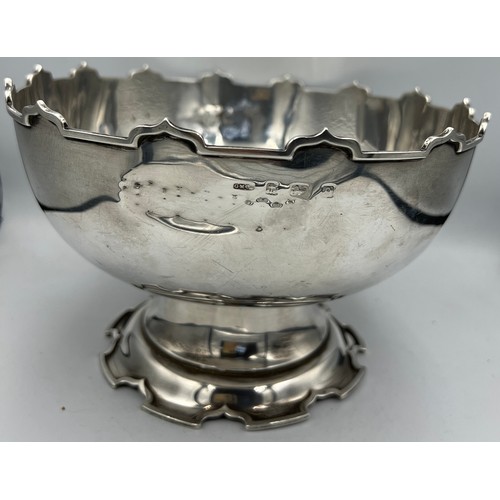 674 - A silver rose bowl, 20cm d. Weight 545gm. Birmingham 1938, maker Gorham Manufacturing Co.