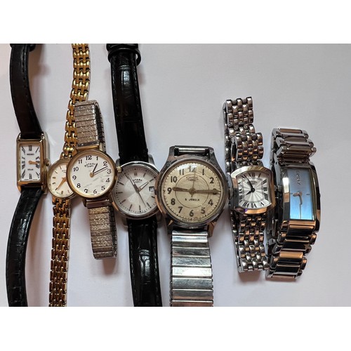 528 - Various watches to include DKNY, Smiths Empire 5 Jewels, Rotary x 4 and a Seiko. With 2 Rotary boxes... 