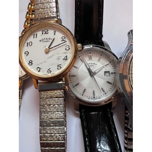 528 - Various watches to include DKNY, Smiths Empire 5 Jewels, Rotary x 4 and a Seiko. With 2 Rotary boxes... 