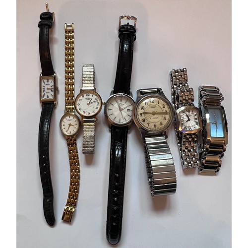 528 - Various watches to include DKNY, Smiths Empire 5 Jewels, Rotary x 4 and a Seiko. With 2 Rotary boxes... 