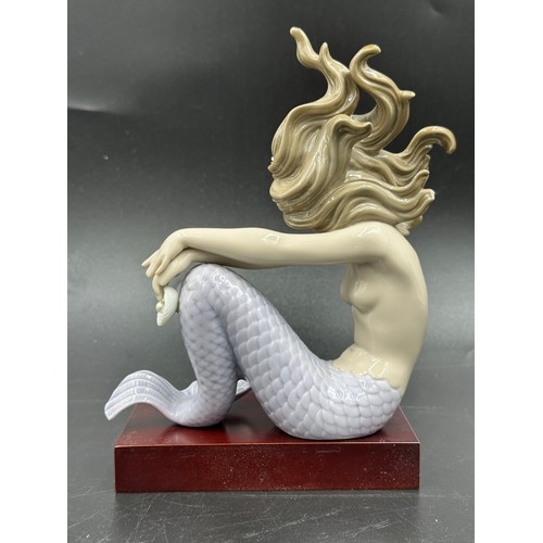 173 - Lladro Mermaid set, to include Illusion 1413, Fantasy 1414 and Mirage 1415, all with wooden plinths ... 