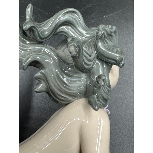 173 - Lladro Mermaid set, to include Illusion 1413, Fantasy 1414 and Mirage 1415, all with wooden plinths ... 