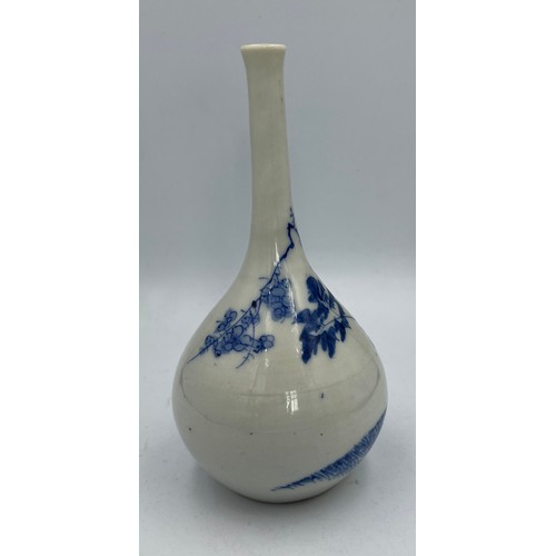 778 - An 18th/19th century Chinese blue and white bottle vase. 16cm h.