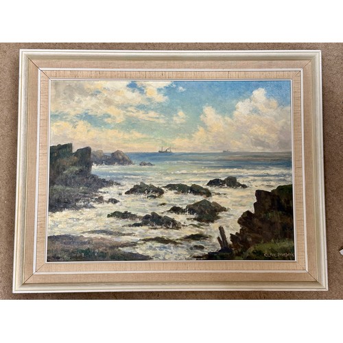 1176 - Clive Richard Browne (1901-1991). Coastal scene,  'Cornish Coast' oil on canvas, signed lower right.... 