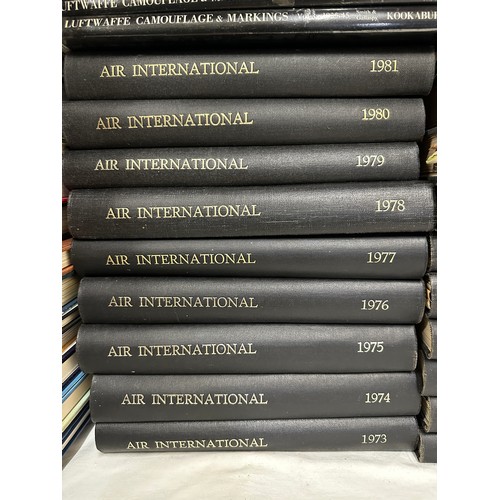 789 - Aviation interest. Air International monthly publications in 9 bespoke volumes from Jan 1973- Dec 19... 