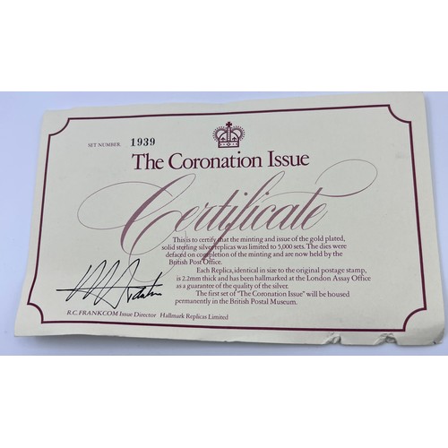 620 - The Coronation Issue, collection of commemorative gilt silver stamps. 'The Coronation Issue' 1953-19... 