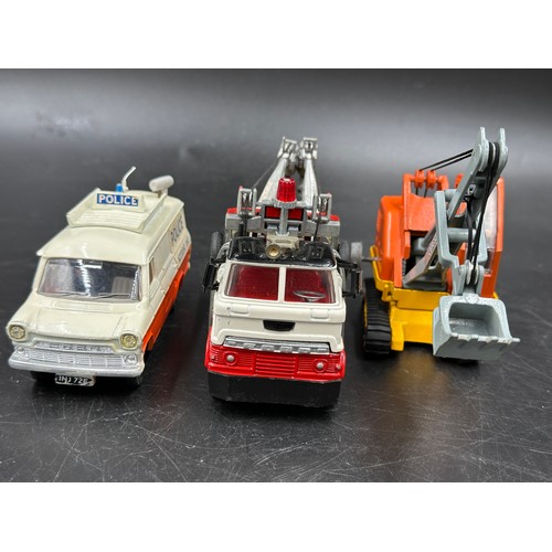 845 - Corgi Holmes Wrecker recovery vehicle with Ford tilt cap 1142 together with a Corgi Priestman Cub Sh... 