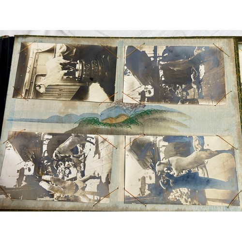 768 - An Oriental Lacquer Postcard Album containing Japanese and Chinese postcards of topographical views ... 