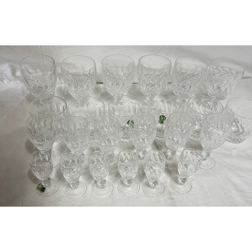 322 - A suite of Waterford Colleen pattern glasses to include 6 x wine 13cm h, 6 x tumblers 8.5cm h, 6 x s... 