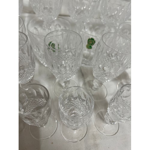 322 - A suite of Waterford Colleen pattern glasses to include 6 x wine 13cm h, 6 x tumblers 8.5cm h, 6 x s... 