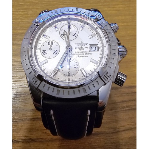 539 - Breitling Chronomat Evolution. Ref: A13356 43mm Stainless Steel wristwatch. With box and papers. Ver... 