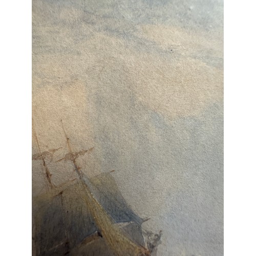 1186 - George Weatherill (1810-1890) ship in choppy waters, watercolour. No visible signature. Purchased fr... 