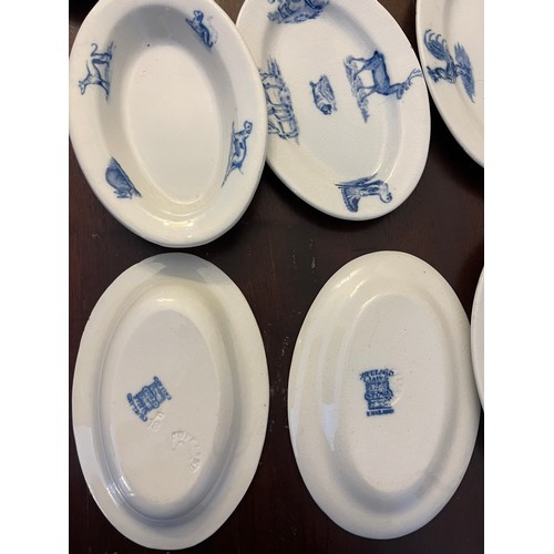 268 - A late 19th/early 20thC Copeland Spode child’s animal pattern dinner service comprising of 6 x 10cm ... 