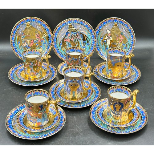 265 - Compton & Woodhouse 1995, The Wonders of The Nile, an Egyptian themed tea service, comprising six cu... 