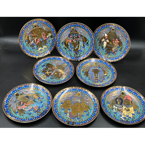 265 - Compton & Woodhouse 1995, The Wonders of The Nile, an Egyptian themed tea service, comprising six cu... 