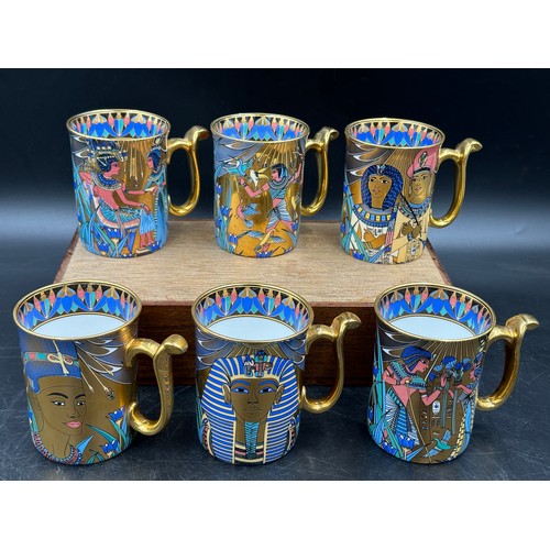 265 - Compton & Woodhouse 1995, The Wonders of The Nile, an Egyptian themed tea service, comprising six cu... 