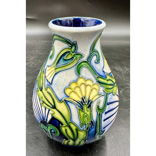 255 - An ovoid Moorcroft vase in the 'Rough Hawksbeard' pattern, dated 1997, signed in gold by J. Moorcrof... 