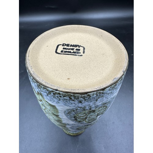 260 - Three pieces of Denby ware to include a large vase approx 28cm h, a smaller vase approx 21cm h and a... 