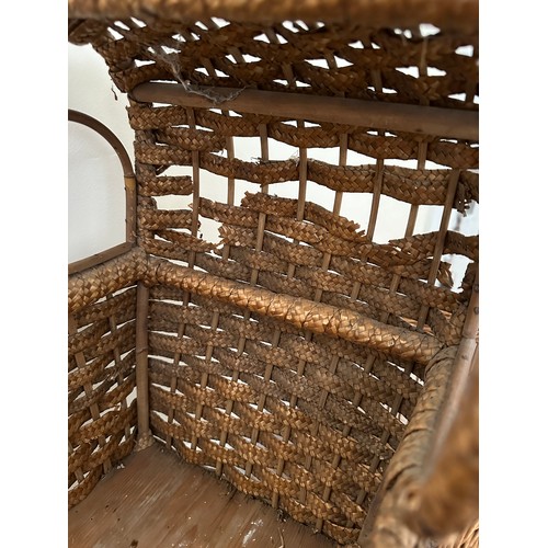 1126 - Various 19thC and 20thC toy wicker and wood items to include cradles, chairs and tables. Largest cra... 