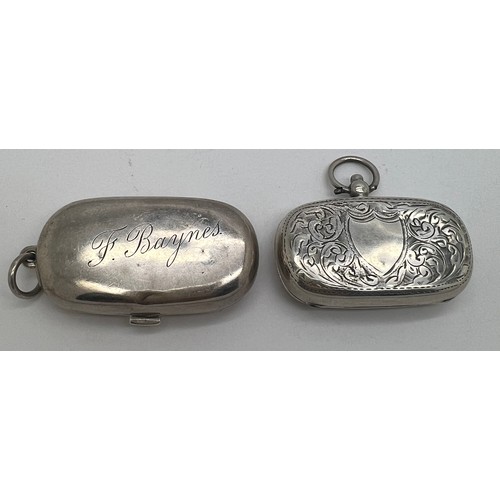 937 - Two hallmarked silver sovereign and half sovereign holders. Birmingham 1900, maker Rolason Brothers ... 