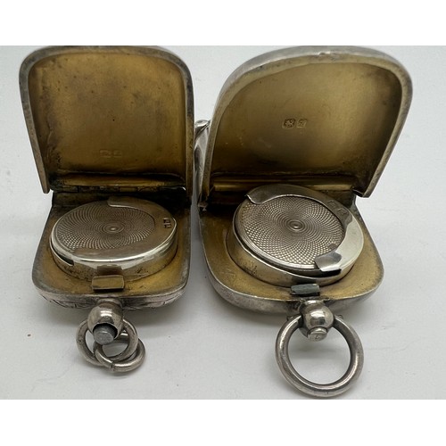 938 - Two silver sovereign holders/vesta cases. Birmingham 1899, maker Samuel M Levi and Chester 1901, mak... 