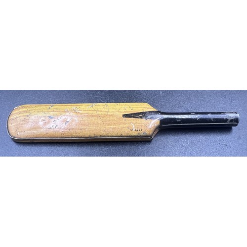 1269 - Rowntree's - miniature bat Rowntree Cachous tin, Rowntree's wooden match holder in the shape of a co... 