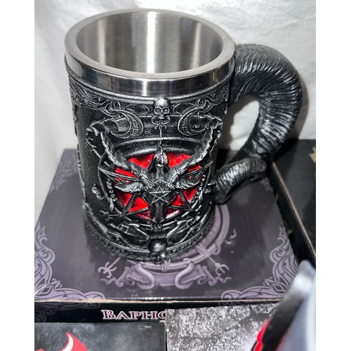 1275 - Eleven Heavy Metal boxed tankards to include Metallica x 2, Ghost x 2, Slayer, Motorhead, Iron Maide... 