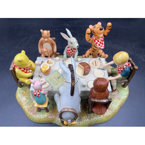 228 - A Royal Doulton Winnie the Pooh series figure group 'A Party For Me? How Grand!', limited edition WP... 