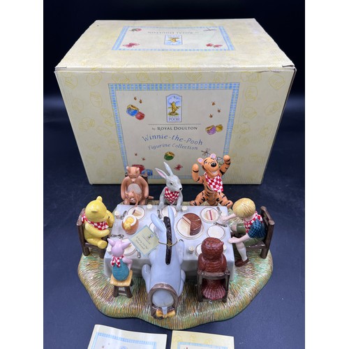 228 - A Royal Doulton Winnie the Pooh series figure group 'A Party For Me? How Grand!', limited edition WP... 