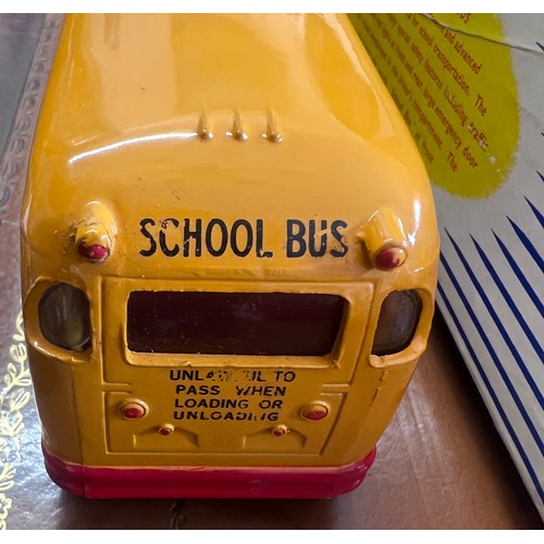 1114 - A Dinky Supertoys Wayne School Bus, 949. Yellow and red.