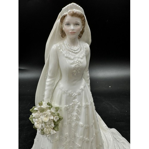 211 - Coalport 'Royal Bride' figurines comprising of The Queen 1173/7500, The Queen Mother 763/7500, Princ... 