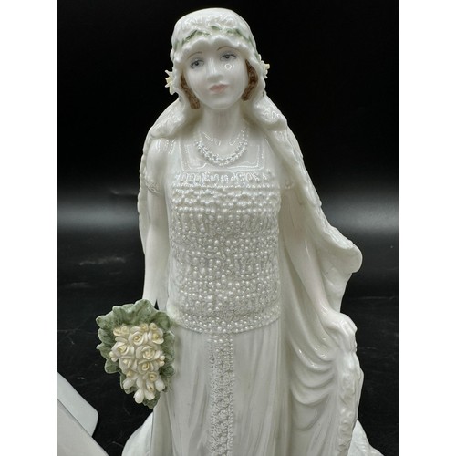 211 - Coalport 'Royal Bride' figurines comprising of The Queen 1173/7500, The Queen Mother 763/7500, Princ... 