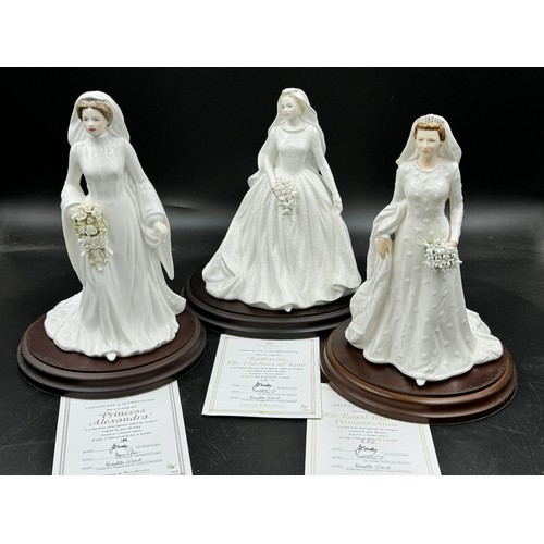 210 - Coalport 'Royal Brides' to include Katherine The Duchess of Kent, Princess Alexandra, Princess Anne.... 