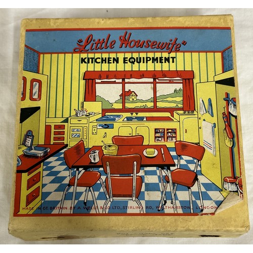 1168 - Vintage Tin Plate Little Housewife Kitchen Equipment by A.Wells Co (some boxed) to include Larder 29... 