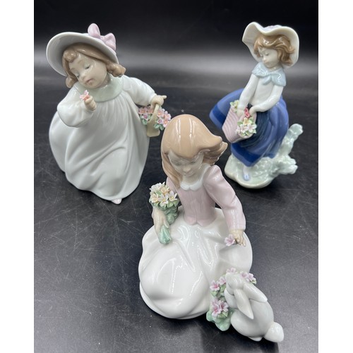 222 - Boxed Lladro to include 5222 Pretty Pickings, 6931 Forestland Encounter and 6683 Romance.