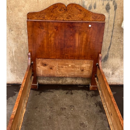 37 - A 19thC Austrian single bed. 98cm w x 203cm l approximately.