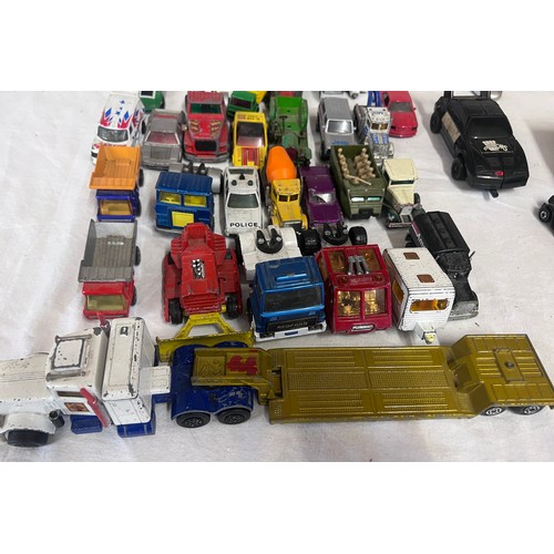 1144 - A large collection of diecast toys to include Matchbox, Corgi, Lledo, ERTL, Hot Wheels etc.