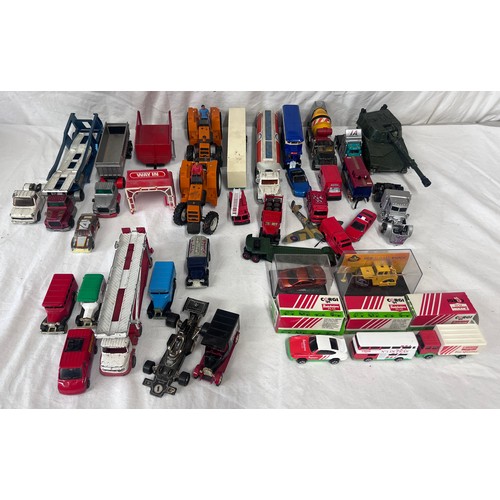 1146 - A collection of diecast vehicles to include Corgi, Britains MF 200 Massey Ferguson, Crescent Toys Se... 