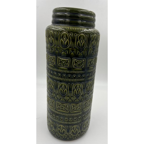 195 - A large mid 20thC green German vase. 42cm h.