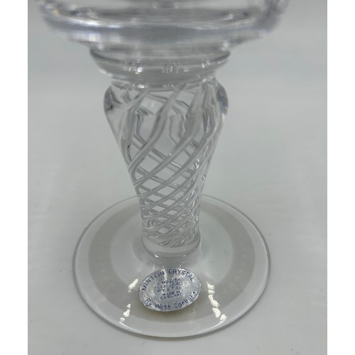 282 - Good quality 20thC cut glass to include a Coronation decanter, 2 x large Stuart goblets etched with ... 