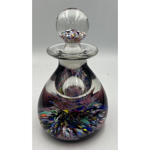 293 - Caithness thistle perfume bottle, 14cm h.