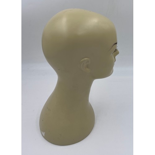 1312 - A vintage display head, 37cm h.