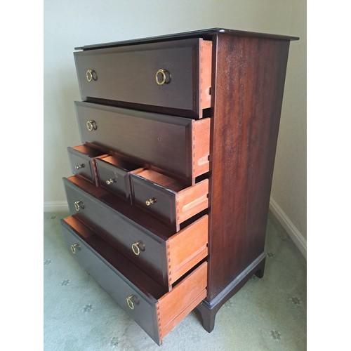 26 - Vintage Stag bedroom furniture to include chest of drawers 110cm h x 82cm w x 46cm d, dressing table... 