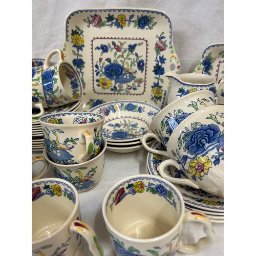 138 - Masons Ironstone 1930's Part Tea Service. ' Regency ' Pattern. c.4475. Reg Num. 821349 comprising ca... 