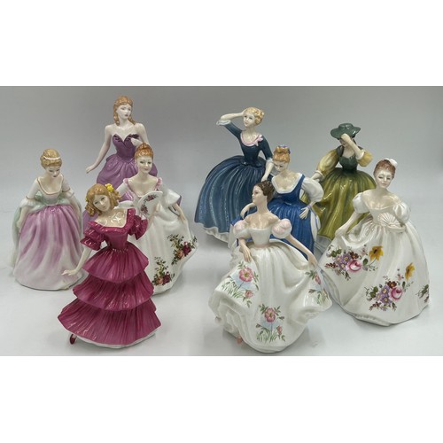 126 - A group of Royal Doulton figures comprising Tina HN 3494, Lucy HN 3653, Marilyn HN 3002, Country Ros... 