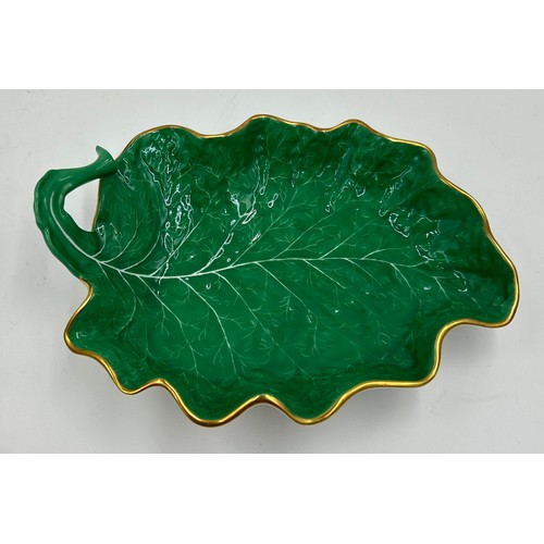 110 - A quantity of ceramics to include a Herend Hungary hand painted leaf dish 26cm l, a Spode Limited Ed... 